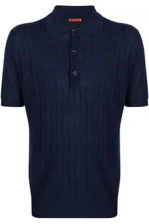 BARENA Linen-blend polo shirt