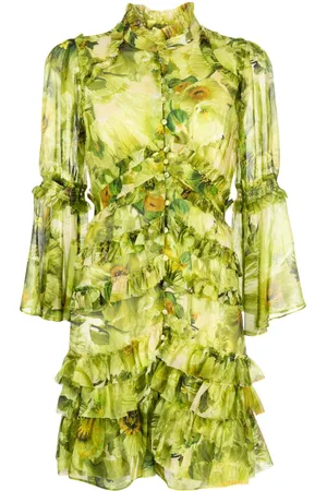 Marchesa Notte Mali floral-print minidress