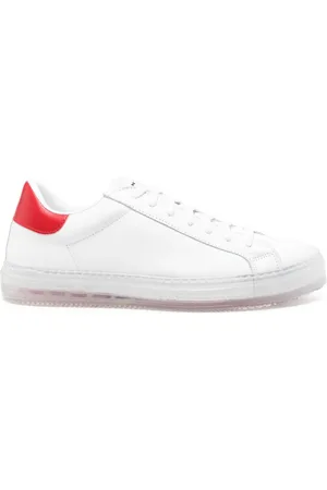 Kiton Logo-print leather sneakers