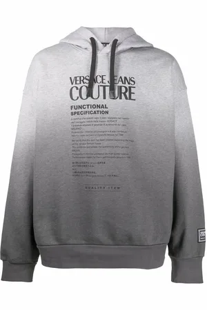 VERSACE Logo-print gradient hoodie