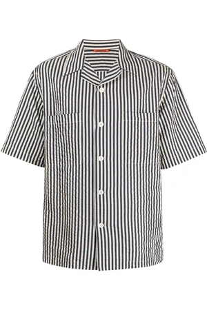 BARENA Striped seersucker shirt