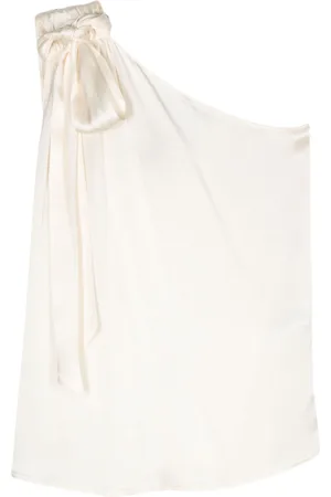SEMICOUTURE One-shoulder satin top