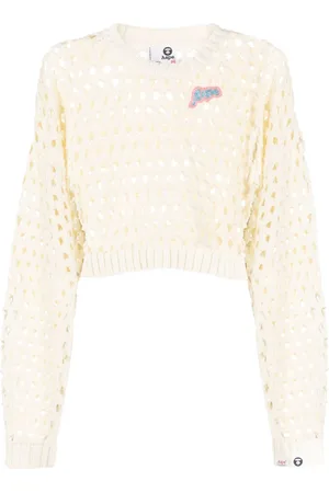 A Bathing Ape Open-knit cropped jumper