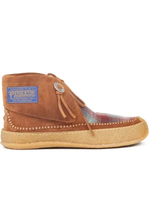 Maison Margiela Pendleton leather boat shoes