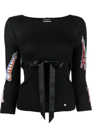 CHANEL Ribbon-detail cashmere jumper
