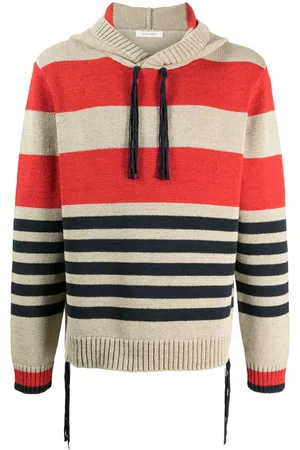 CRAIG GREEN Striped knitted hoodie