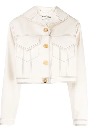 KIMHEKIM Sailor-collar denim jacket