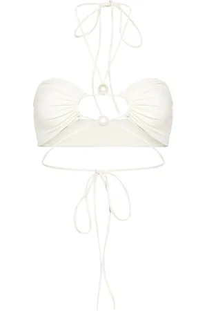 MAGDA BUTRYM Pearl-detail bandeau bikini top