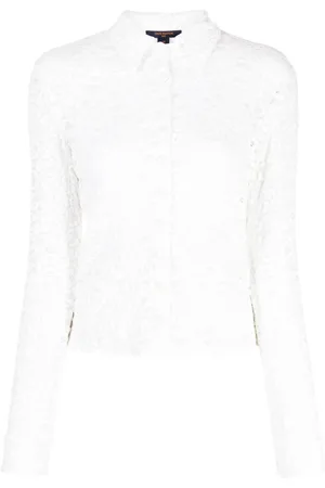 LOUIS VUITTON 2000s long-sleeve lace shirt