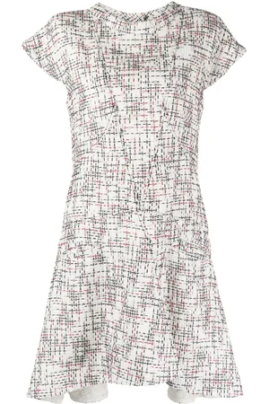 CHANEL 2000s tweed flared dress