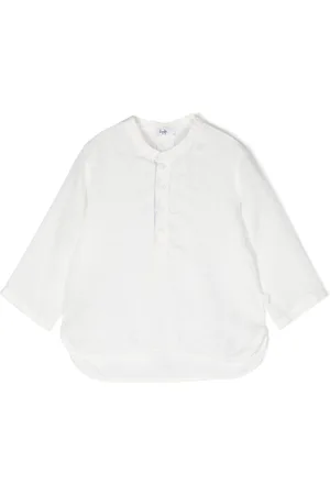 Il gufo Long-sleeve linen shirt