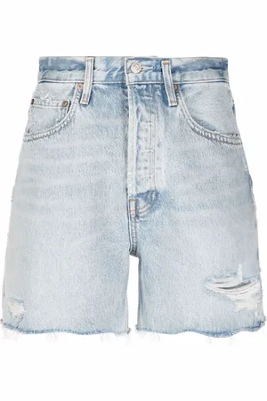 AGOLDE Distressed denim shorts