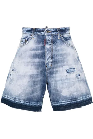 Dsquared2 Distressed washed-denim shorts