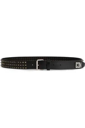 Dsquared2 Be Icon Plaque studded belt