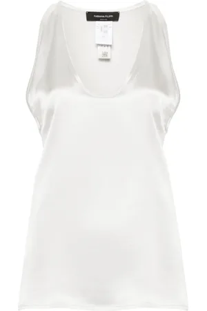 Fabiana Filippi Scoop-neck silk top