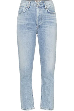 AGOLDE High-waisted cropped jeans