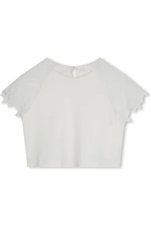 Chloé Guipure-lace organic cotton T-shirt