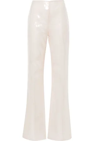 Alberta Ferretti Sequin-embellished palazzo trousers