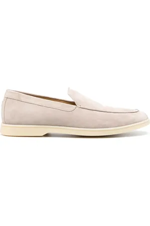 HENDERSON BARACCO Logo-embroidered suede loafers
