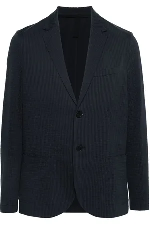 Harris Wharf London Cotton-blend seersucker blazer