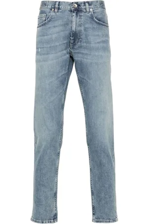 ELEVENTY Mid-rise tapered-leg jeans
