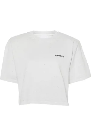 Halfboy Distressed cotton T-shirt
