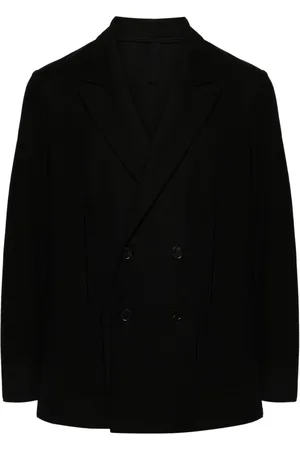 Harris Wharf London Honeycomb-knit double-breasted blazer