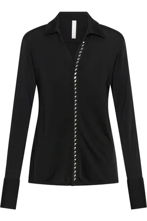 DION LEE Studded-placket shirt