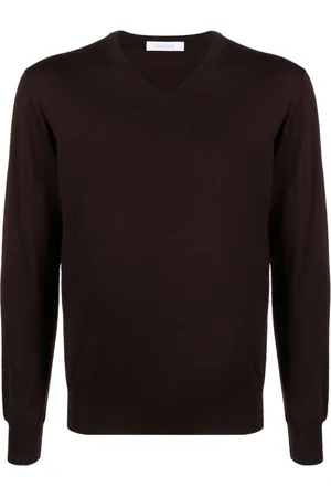 Cruciani V-neck cashmere-blend jumper
