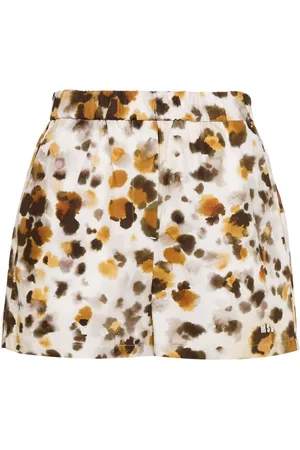 Msgm Graphic-print poplin shorts