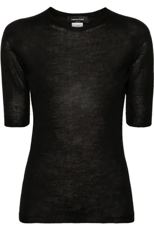 Fabiana Filippi Short-sleeve fine-knit sweater