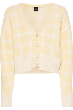 HUGO BOSS Tartan knitted cardigan