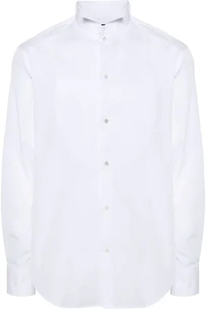 Emporio Armani Bib-panel cotton shirt
