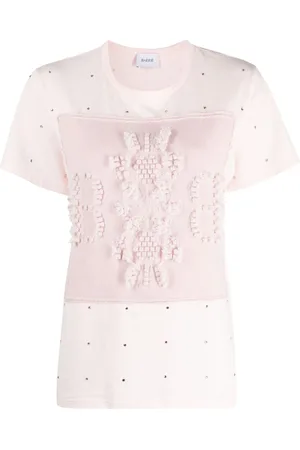 Barrie Logo-embroidered embellished T-shirt
