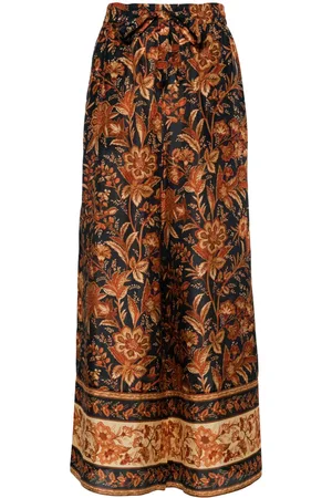 ZIMMERMANN Junie wide-leg silk trousers