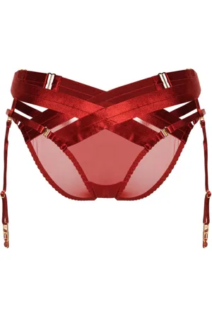BORDELLE Tomoe satin harness brief