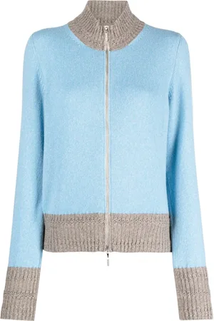 Barrie Two-tone cashmere cardigan