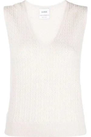 Barrie V-neck cashmere top