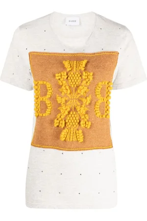 Barrie Logo-embroidered embellished T-shirt