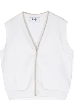 Il gufo V-neck ribbed-knit vest