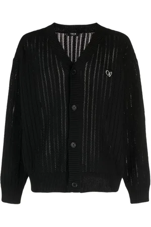 FIVE CM Logo-embroidered knitted cardigan