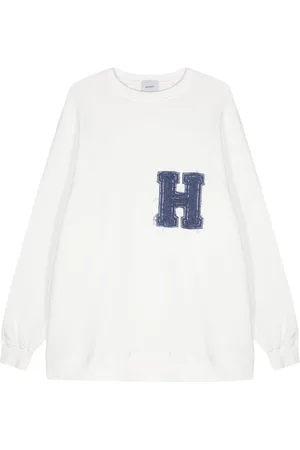 Halfboy Logo-appliqué cotton long sweatshirt