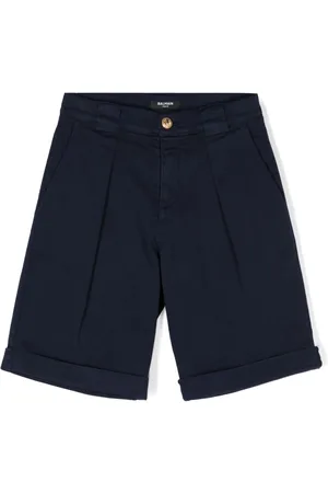 Balmain Pleated twill tailored shorts