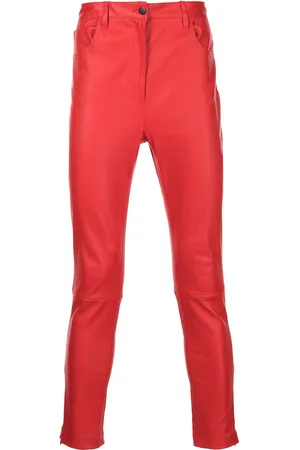 ROMEO HUNTE Slim-fit leather trousers