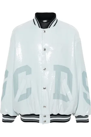 GCDS Sequins Varsity Logo bomber jacket