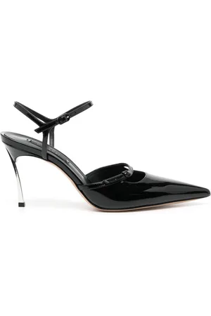 Casadei 90mm patent leather pumps