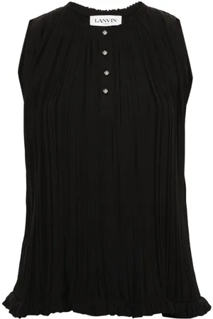 Lanvin Pleated crepe de chine top