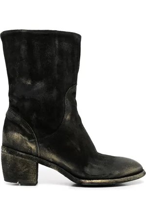Madison.Maison Metallic-effect mid-calf boots