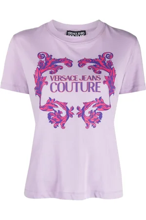 VERSACE Logo-print cotton T-shirt