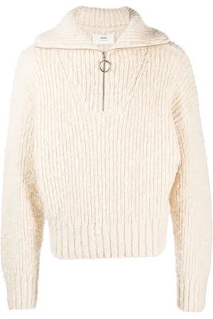 Ami Brushed half-zip jumper